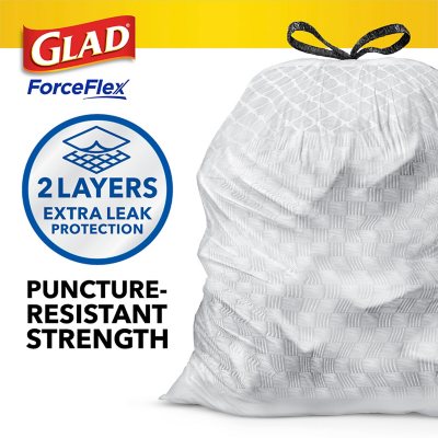 Glad ForceFlex 13-Gallon Kitchen Trash Bags, Gain Original Scent + Febreze – 160 ct. | LeakGuard, RipGuard, Odor Control