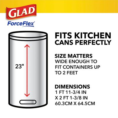 Glad ForceFlex 13-Gallon Kitchen Trash Bags, Gain Original Scent + Febreze – 160 ct. | LeakGuard, RipGuard, Odor Control