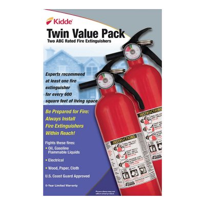 Kidde 6-Pack Fire Extinguisher – Rated 1A10BC | Multipurpose Home & Office Fire Safety