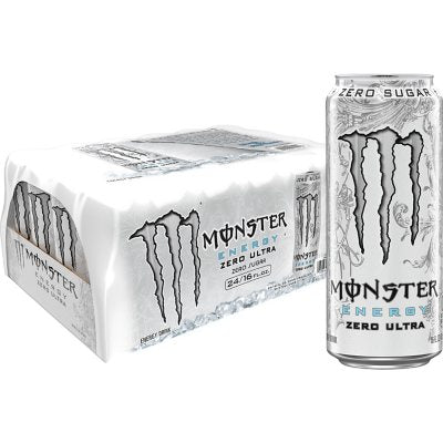 Monster Energy Zero Ultra – 16 fl. oz., 24-Pack | Zero Sugar, Crisp Refreshing Energy Boost