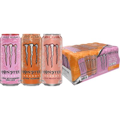 Monster Energy Ultra Variety Pack – 16 fl. oz., 24-Pack | Zero Sugar, High-Caffeine Performance Boost