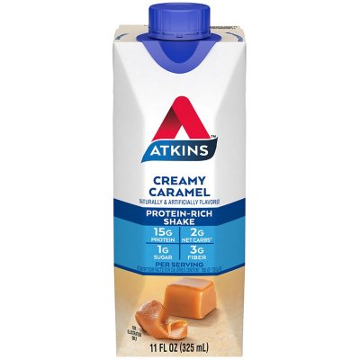 Atkins 15g Energy Protein Shake – Creamy Caramel, 11 fl. oz., 15-Pack | Low Carb, High Protein, Ready-to-Drink