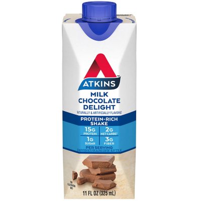 Atkins 15g Keto Protein Shake – Milk Chocolate, 11 fl. oz., 15-Pack | Low Carb, Ready-to-Drink