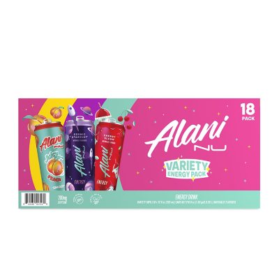 Alani Nu Energy Drink New Variety Pack – 12 fl. oz., 18-Pack | Zero Sugar, Low-Calorie, High-Caffeine Boost