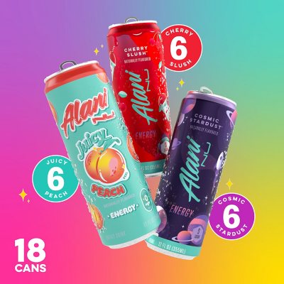 Alani Nu Energy Drink New Variety Pack – 12 fl. oz., 18-Pack | Zero Sugar, Low-Calorie, High-Caffeine Boost