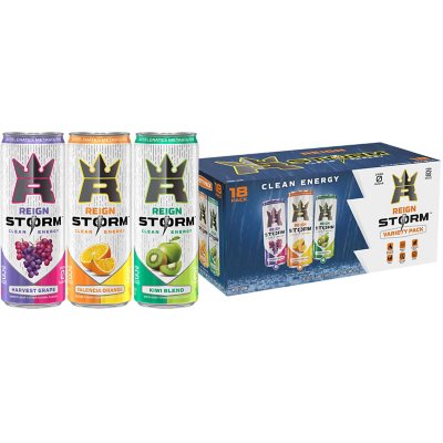 Reign Storm Energy Drink Variety Pack – 12 fl. oz., 18-Pack | Clean Energy, Zero Sugar, Enhanced Focus & Performance