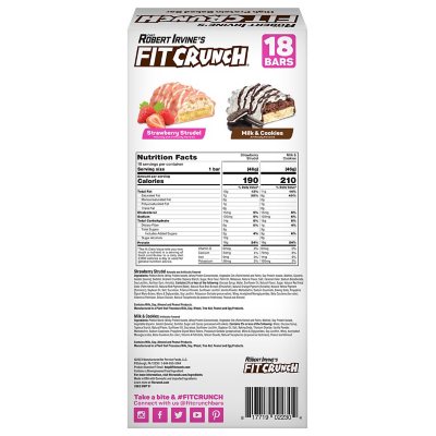 Chef Robert Irvine's FITCRUNCH High Protein Baked Bars, Variety Pack 18 ct.