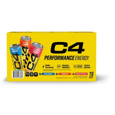 C4 Performance Energy Variety Pack – 12 fl. oz., 15-Pack | Explosive Energy, Zero Sugar, Performance & Focus Boost