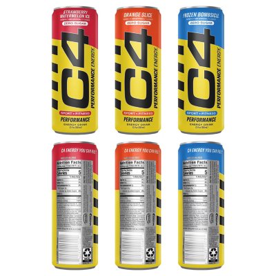 C4 Performance Energy Variety Pack – 12 fl. oz., 15-Pack | Explosive Energy, Zero Sugar, Performance & Focus Boost