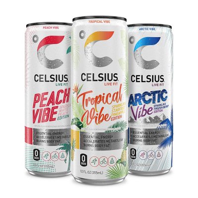 CELSIUS Essential Energy Sparkling Vibe Variety Pack – 12 fl. oz., 18-Pack | Zero Sugar, Fitness & Performance Energy Drink