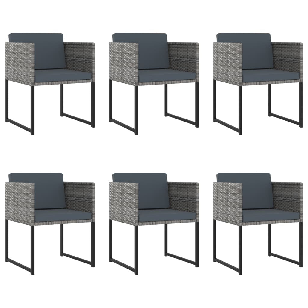 11 - Piece Patio Dining Set with Cushions - Poly Rattan, Gray, Seats 10 - Ultimate Online Deals