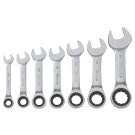 Pittsburgh Professional 7 Piece SAE Stubby Ratcheting Combo Wrench Set