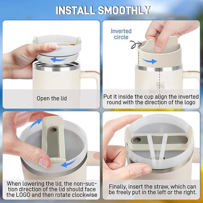 2 - in - 1 Inner Cup Tray for Stanley 40 OZ, Silicone Cup Divider for Stanley Accessory Dual - Sided Drink, Reusable Liner Tray Two Drinks in One Cup - Ultimate Online Deals