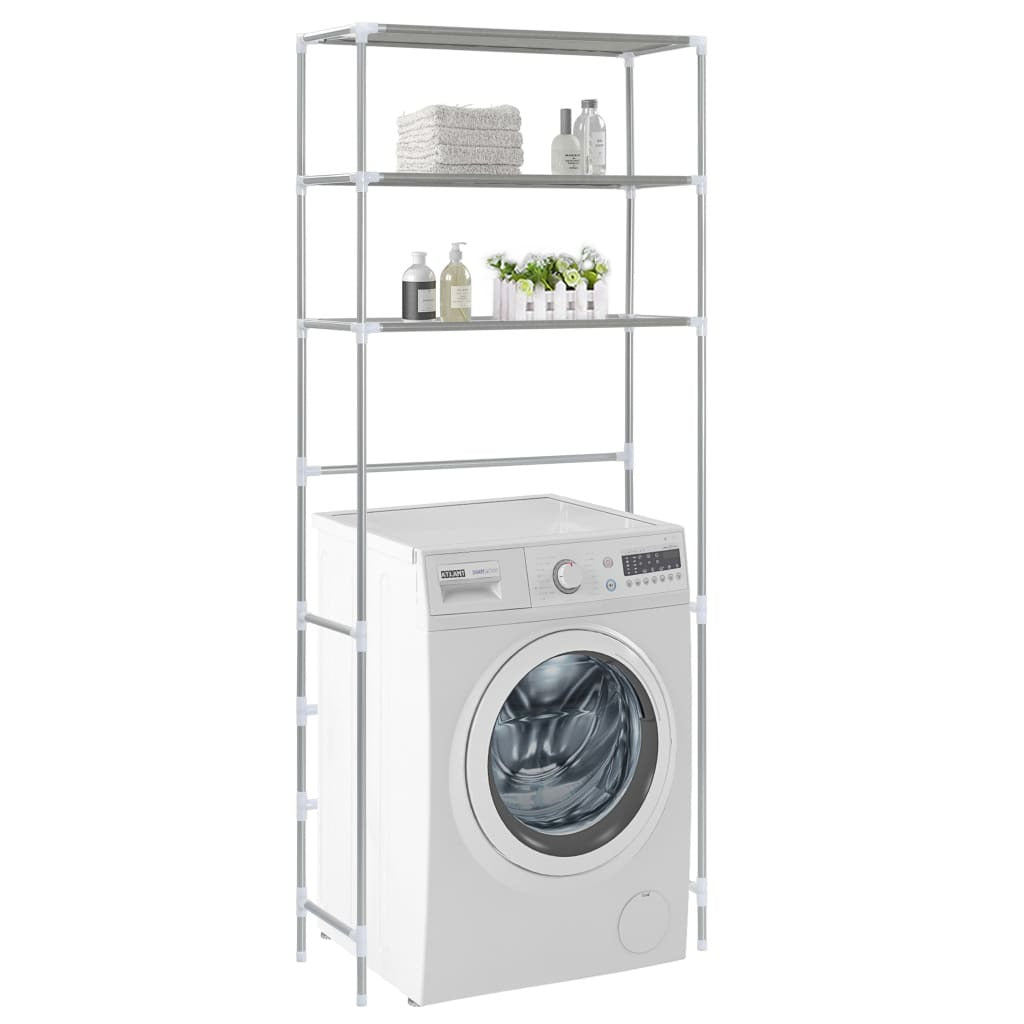 3 - Tier Storage Rack Over Laundry Machine - Silver - 27.2" x 11" x 66.5" - Ultimate Online Deals