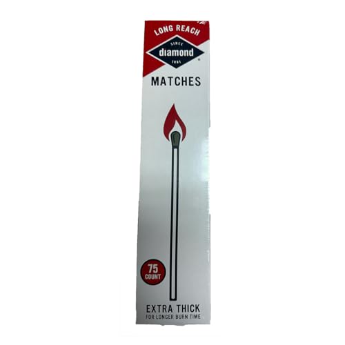 4 set - of 2 Pack Diamond Long Reach Matches 75 Count, Multi-purpose