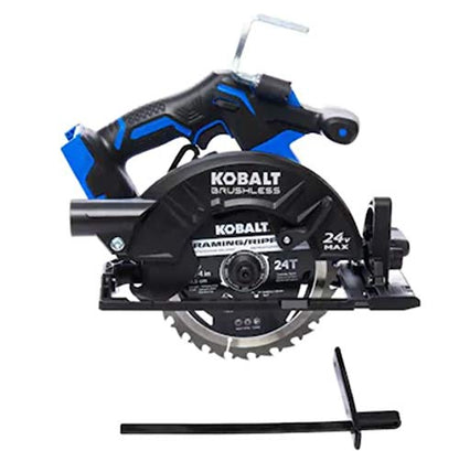 Kobalt XTR 24-Volt Max 7-1/4-in Brushless Cordless Circular Saw with Brake and Metal Shoe (Tool Only)