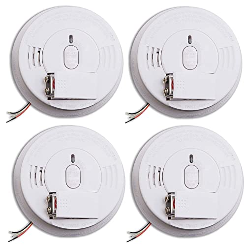 Kidde Hardwired Smoke Detector, AA Battery Backup Smoke Alarm, Interconnectable, LED Warning Light Indicators, Meets New UL Standard