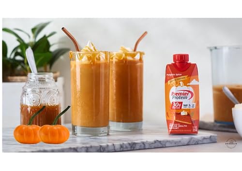 DRINKOLIN Premier Protein Shake Pumpkin Spice Flavor Contains Nutrients to Support Immune Health 11 Fl Oz (Pack of 8).