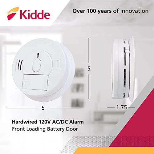 Kidde Hardwired Smoke Detector, AA Battery Backup Smoke Alarm, Interconnectable, LED Warning Light Indicators, Meets New UL Standard