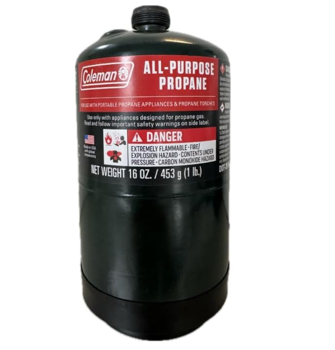 Propane Replacement Fuel Cylinders 16 Ounces Camping 3 Pack.