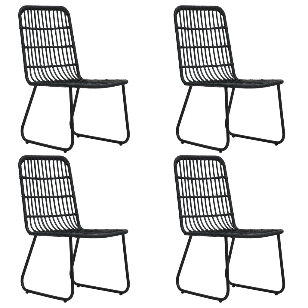 5 Piece Patio Dining Set - Poly Rattan and Glass - 59.1" Table Length - Ultimate Online Deals