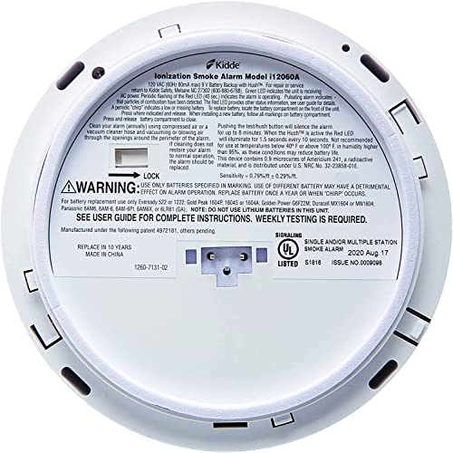 Kidde Hardwired Smoke Detector, AA Battery Backup Smoke Alarm, Interconnectable, LED Warning Light Indicators, Meets New UL Standard