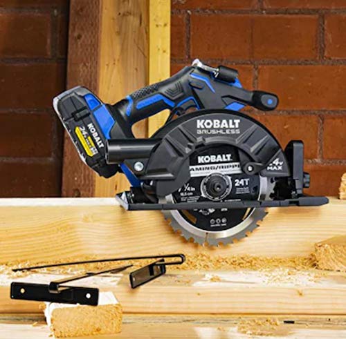 Kobalt XTR 24-Volt Max 7-1/4-in Brushless Cordless Circular Saw with Brake and Metal Shoe (Tool Only)