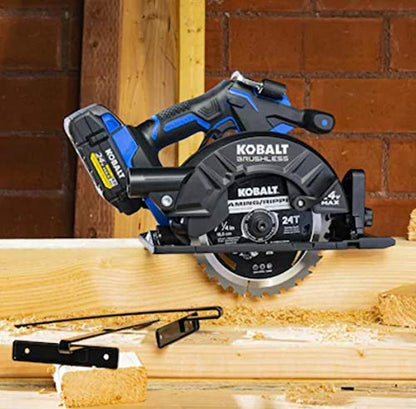 Kobalt XTR 24-Volt Max 7-1/4-in Brushless Cordless Circular Saw with Brake and Metal Shoe (Tool Only)