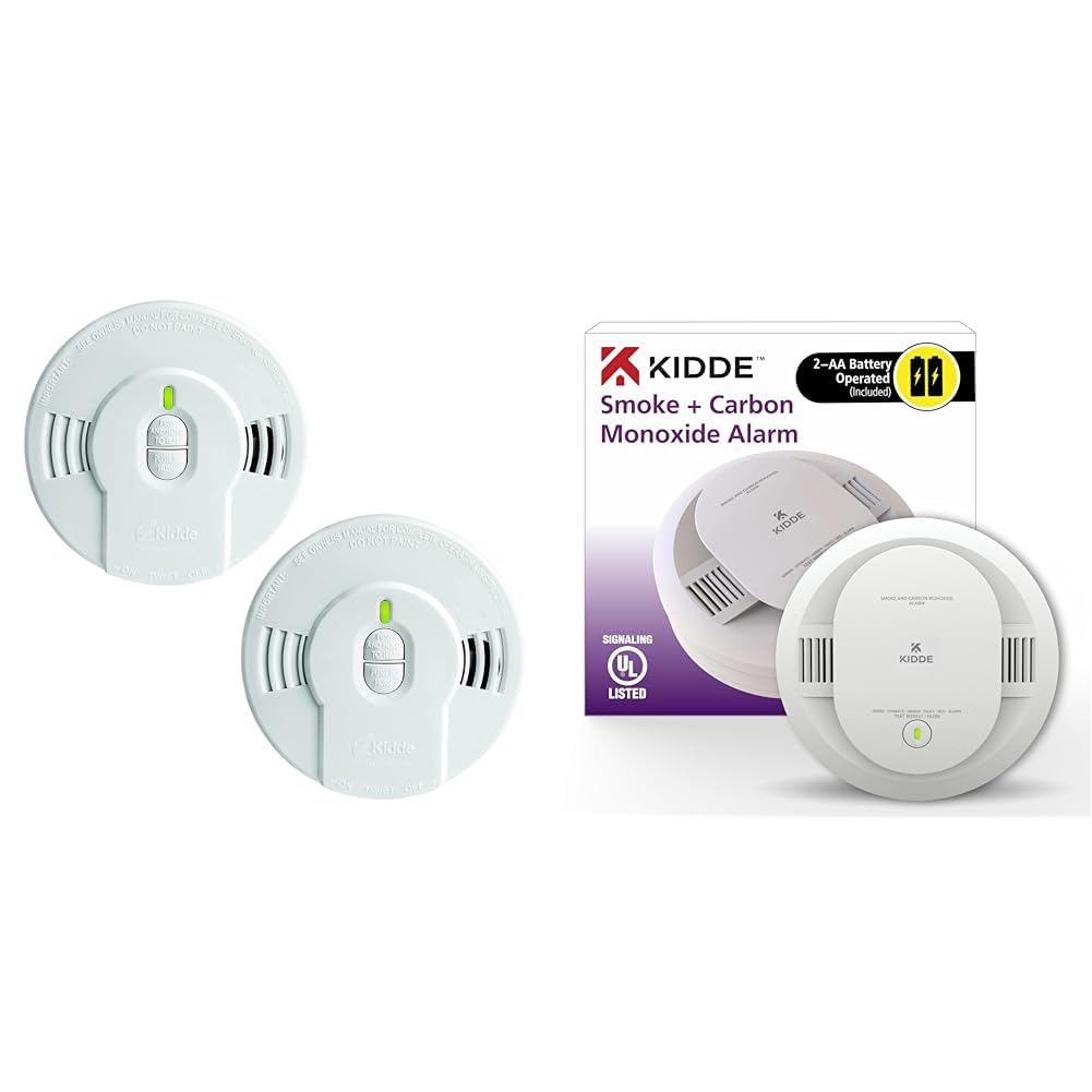 Kidde Smoke Detector, 10-Year Battery Powered Smoke Alarm, LED Warning Light Indicators, Meets New UL Standard