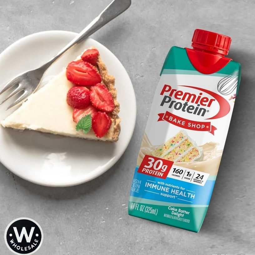 Protein Shake Cake Batter Delight 30g Protein Shake, 11 Fl. Oz (15 Pack) | WHOLESALE Box with Resealable Dream Cap for Easy Use