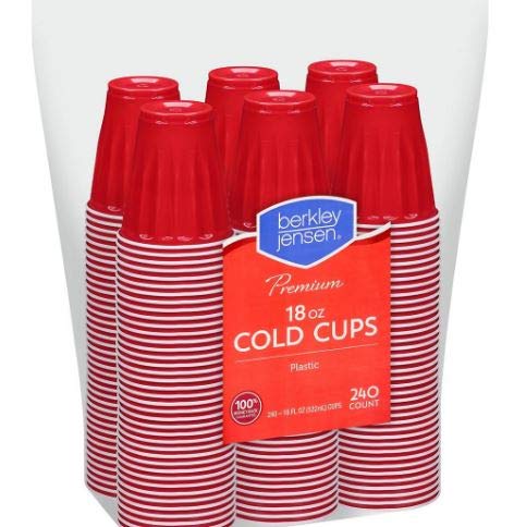 Berkley Jensen 18-Oz. Plastic Cups, 240 ct. - Red