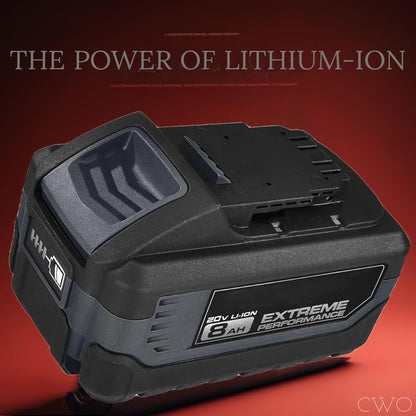 Hercules 20V 8.0 Ah Extreme Performance Lithium-Ion Battery (HC08) - 35% More Power and 60% More Runtime than 5Ah Battery - Works with All Hercules 20V Cordless Tools