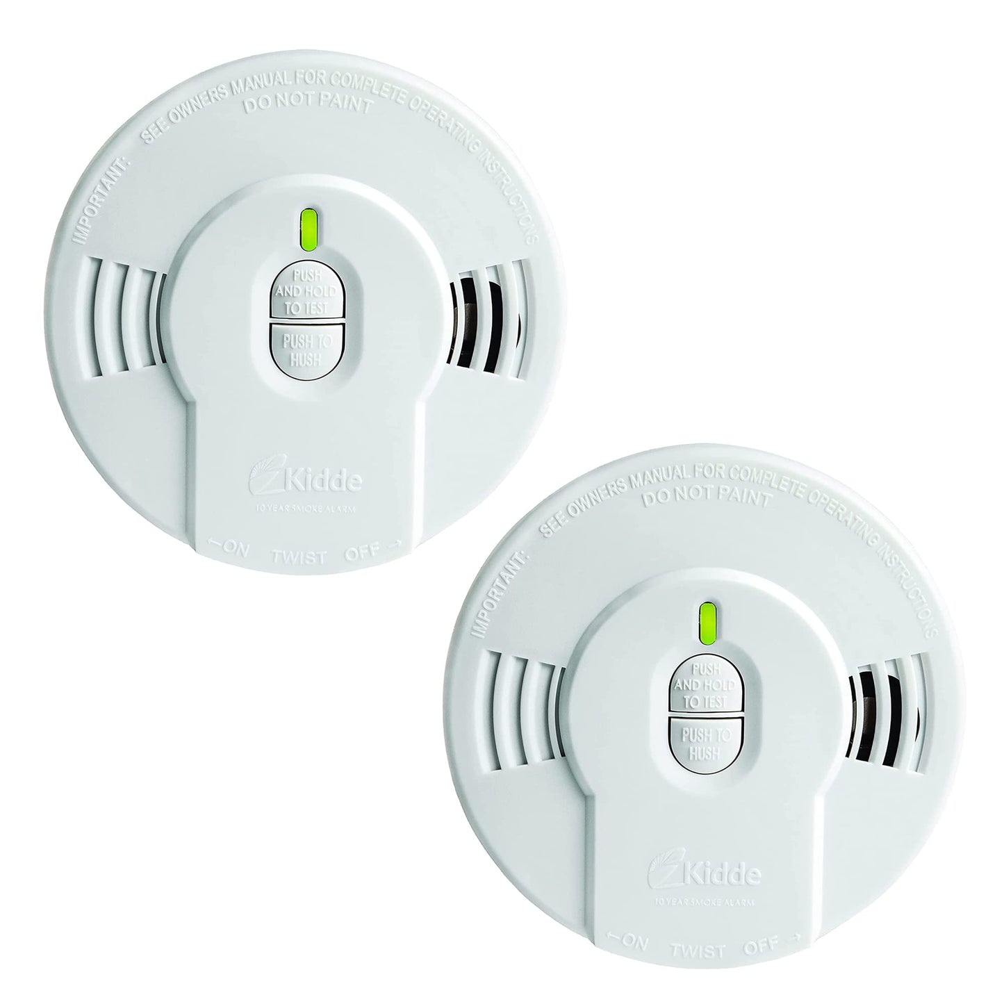 Kidde Smoke Detector, 10-Year Battery Powered Smoke Alarm, LED Warning Light Indicators, Meets New UL Standard