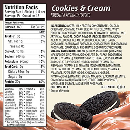 Premier Protein Protein Shake, Cookies and Cream, 12 Count