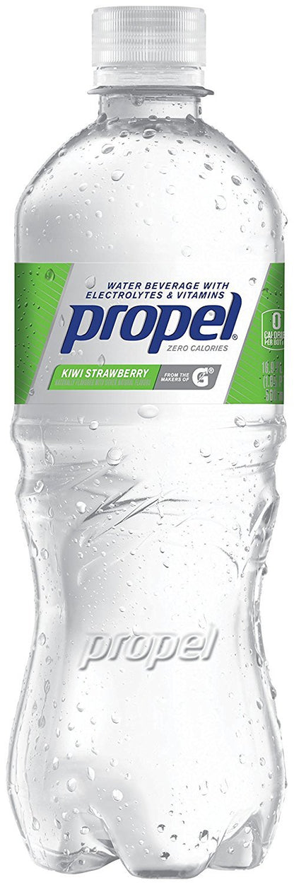 Propel, Kiwi Strawberry, Zero Calorie Sports Drinking Water with Antioxidant Vitamins C & E, 16.9 Ounce Bottles, 24 Count