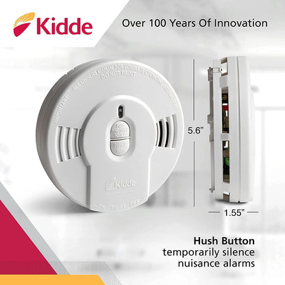 Kidde Smoke Detector, 10-Year Battery Powered Smoke Alarm, LED Warning Light Indicators, Meets New UL Standard