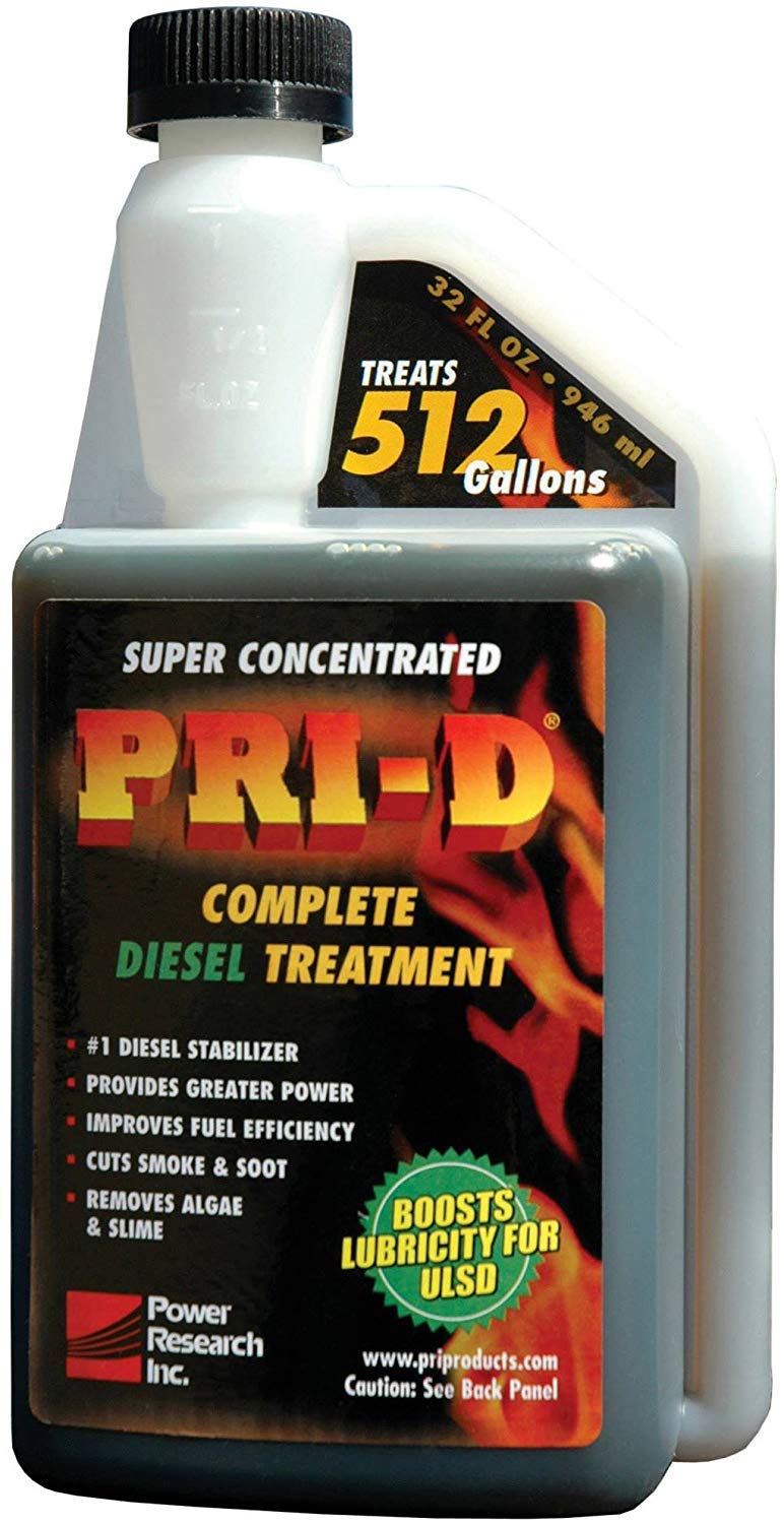 PRI-D Fuel Stabilizer - Lubricity Stability Complete Diesel Treatment for All 2 and 4 Stroke ENGINES-32Oz-2 Pack