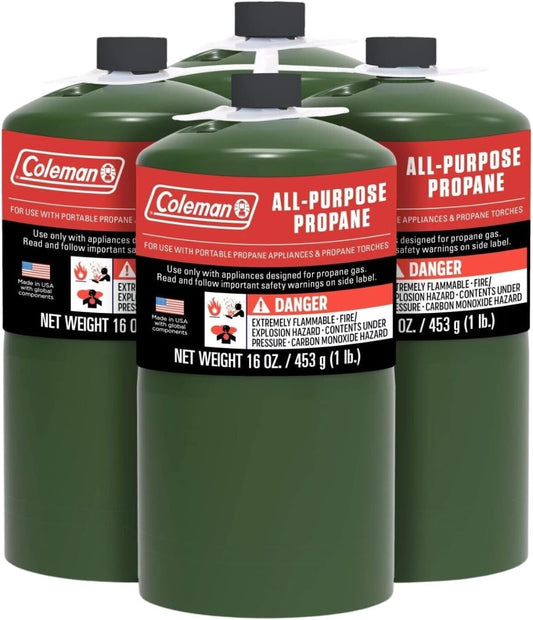 Evergreen Farm and Garden Coleman Propane Replacement Fuel Cylinders 16 oz Camping Fuel Bundled (6 Pack)