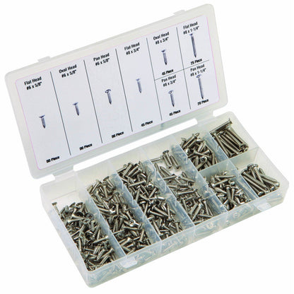 320 Piece Stainless Steel Sheet Metal Screw Assortment