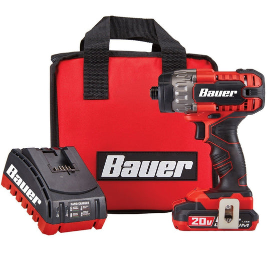 Bauer 20V Hypermax Lithium 1/4 in. Hex Compact Impact Driver Kit