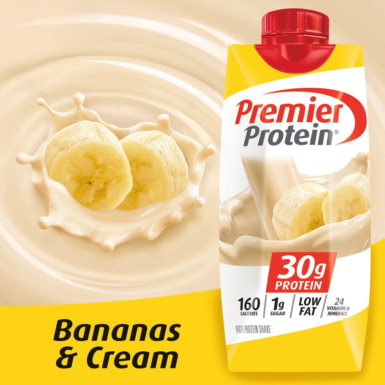 Premier Protein 30g Protein Shake, Banana, 12 Count