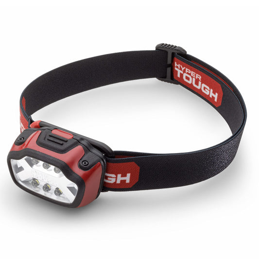 Hyper Tough 150-Lumen LED HEADLAMP 2 Modes,HIGH-Low,IPX4 Water Resistance,3-AAA Batteries,Head Strap,20885