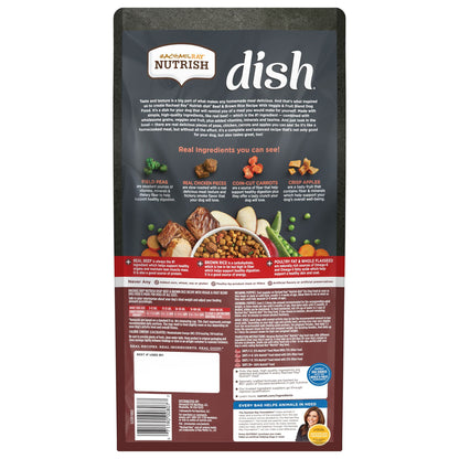 Rachael Ray Nutrish Dish Premium Natural Dry Dog Food, Beef & Brown Rice Recipe with Veggies, Fruit & Chicken, 3.75 Pounds