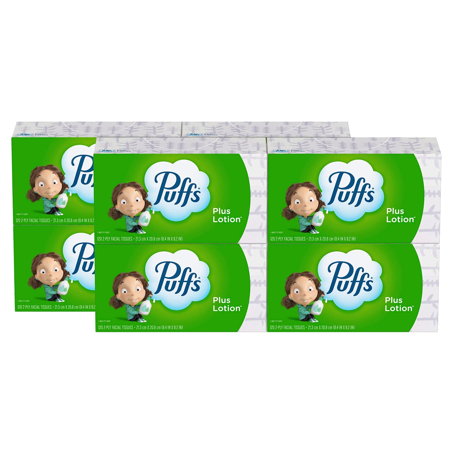 Puffs Plus Lotion Facial Tissues, 96 To-Go Packs; 10 Tissues Per Pack