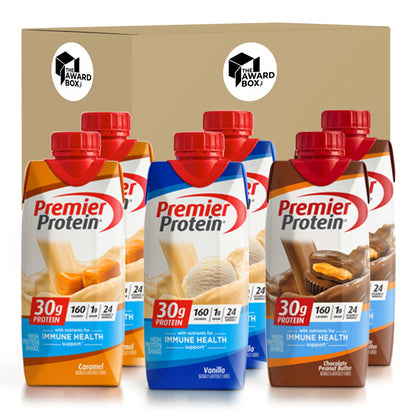 Premier Protein High Protein Shakes Variety Pack in The Award Box Packaging 11 Fl. Oz Each