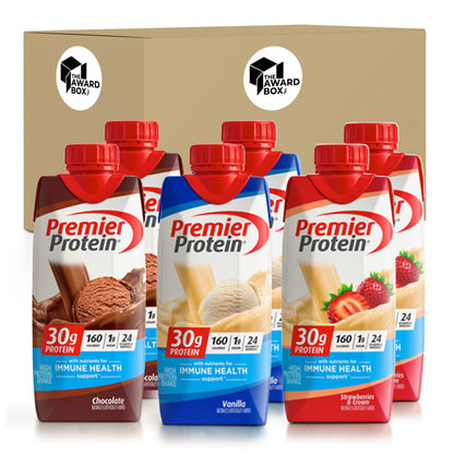 Premier Protein High Protein Shakes Variety Pack in The Award Box Packaging 11 Fl. Oz Each