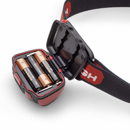 Hyper Tough 150-Lumen LED HEADLAMP 2 Modes,HIGH-Low,IPX4 Water Resistance,3-AAA Batteries,Head Strap,20885