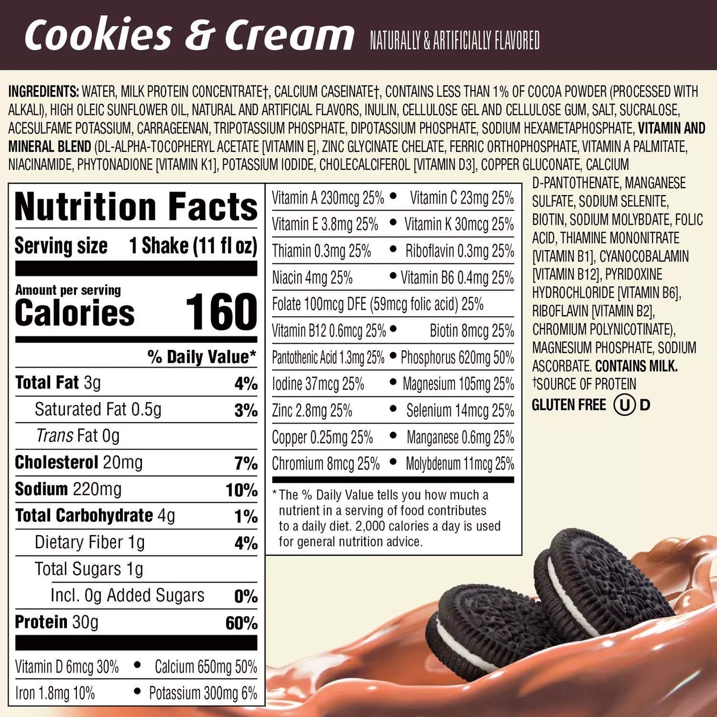 Premier Protein High Protein Shake, Cookies and Cream, 11 Fluid Ounce (15 Pack)