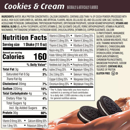 Premier Protein High Protein Shake, Cookies and Cream, 11 Fluid Ounce (15 Pack)