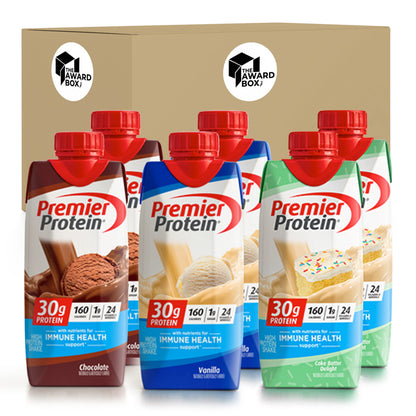 Premier Protein High Protein Shakes Variety Pack in The Award Box Packaging 11 Fl. Oz Each